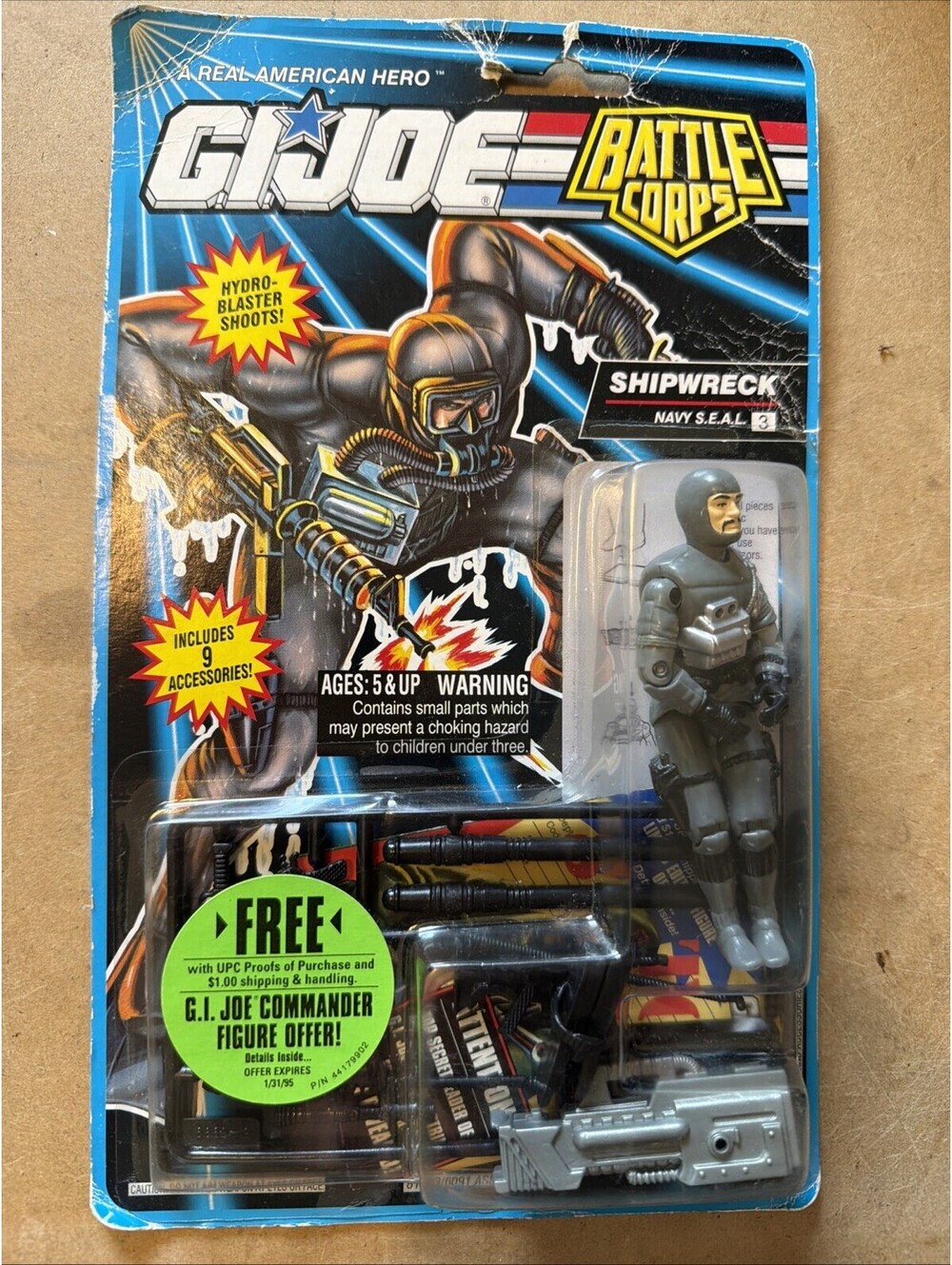 1993 Hasbro Gi Joe Battle Corps Shipwreck Navy Seal Action Figure New Sealed